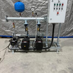 Grup de pompare incendiu Grundfos, (1A+1R+p), 2 x 18 mch, 60 mCA + pilot